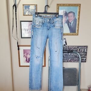 Rock Revival Light Blue Boot Cut Jeans
